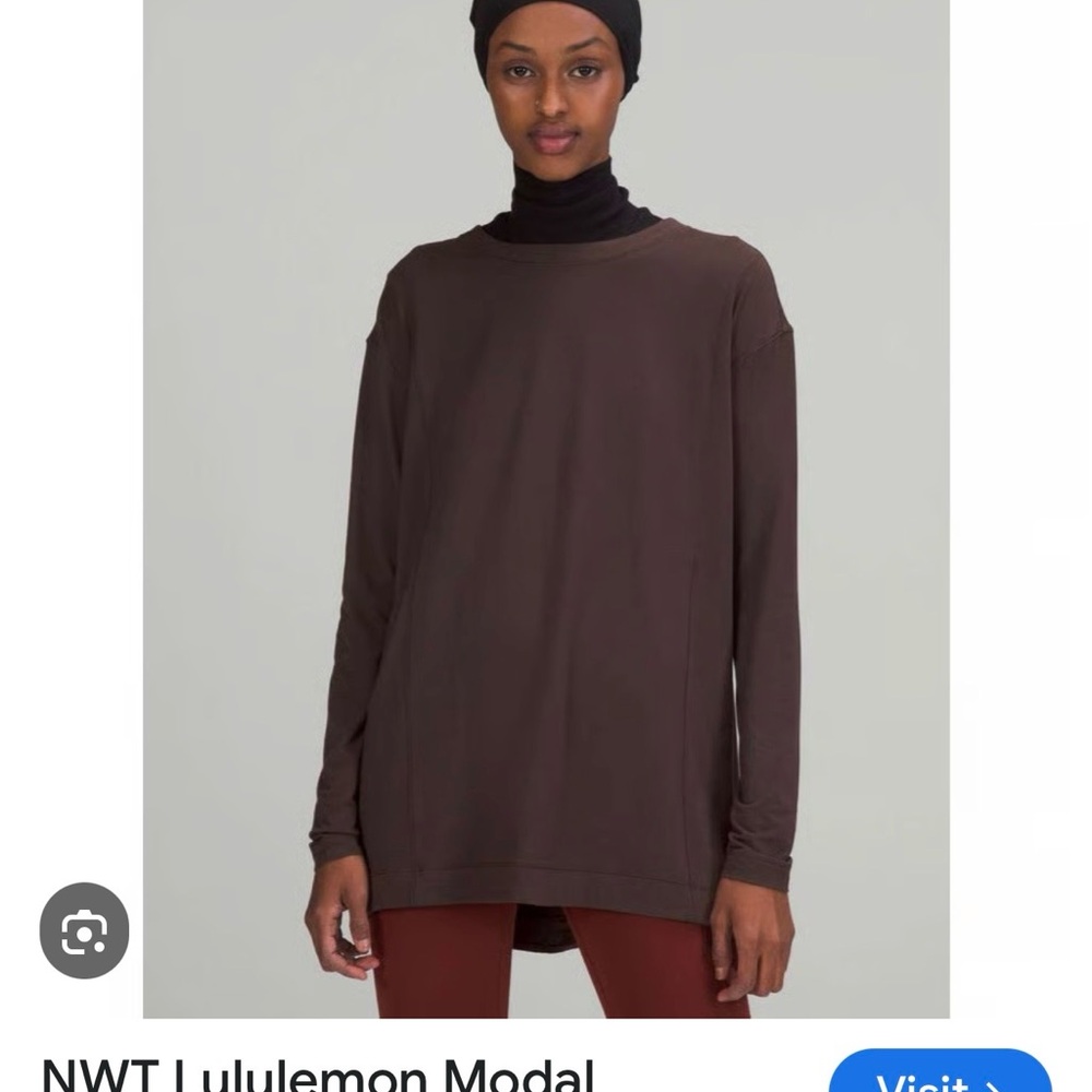 Lululemon Modal Pleated Back Long sleeve Shirt